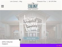 Tablet Screenshot of liveatthecolony.com